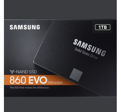 1TB SSD (เอสเอสดี) SAMSUNG 860 EVO SATA III 2.5" (MZ-76E1T0BW) 5Y